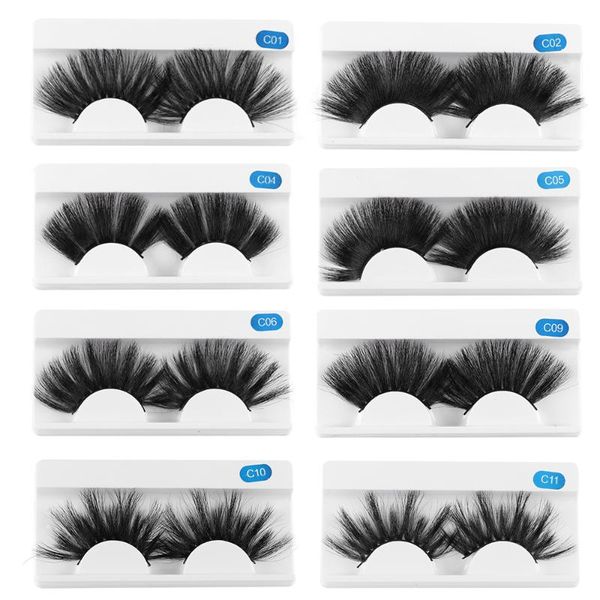 

false eyelashes 1pair hand made 25mm lashes 5d mink hair wispy fluffy dramatic long lash extension cosmetics