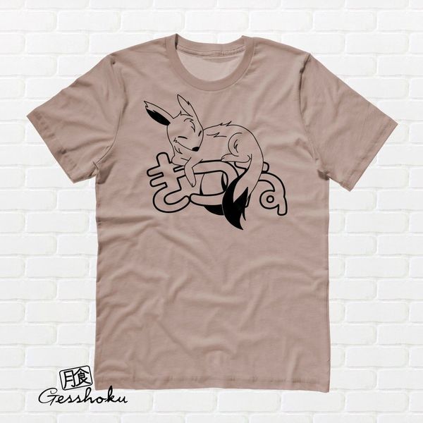 

fuchs shirt sleepy kitsune t shirt japanische fuchs anime shirt kanji kawaii kleidung se pelzige fuchs geschenk