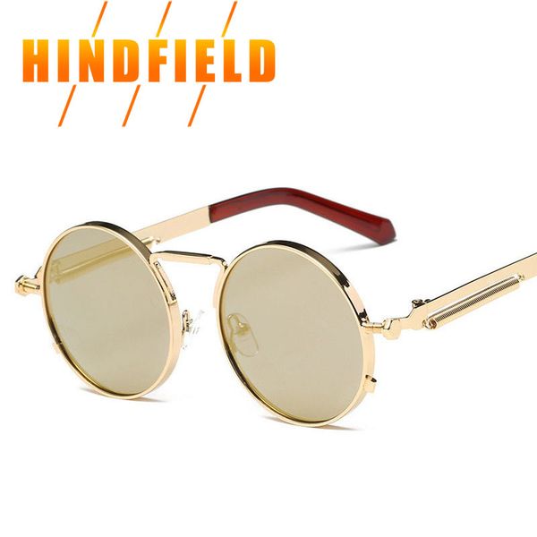 

vintage round steampunk sunglasses women men fashion retro circle metal steam punk sunglasses men gold black goggles uv400, White;black