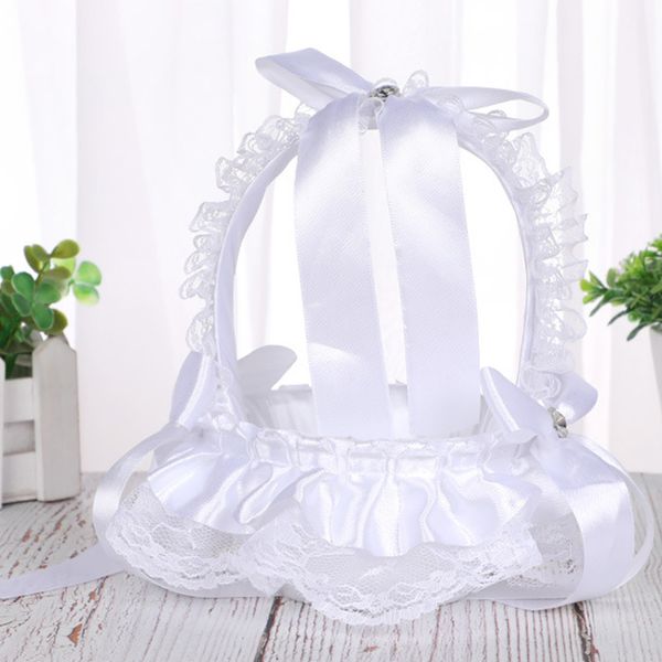 

gift wrap bridesmaid flower girl lace basket confetti candy wedding party decoration diy