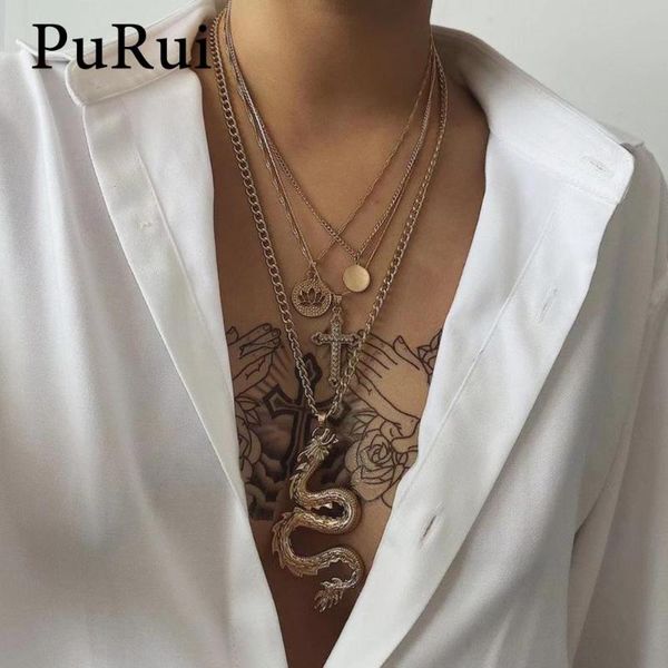 

multilayer vintage sequins crystal cross choker necklace punk exaggerated chinese style pendant necklace for women jewelry, Silver