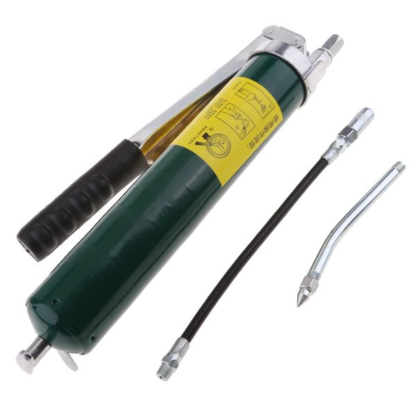 

1000 psi heavy duty grease gun lever action with rigid and flexible hose