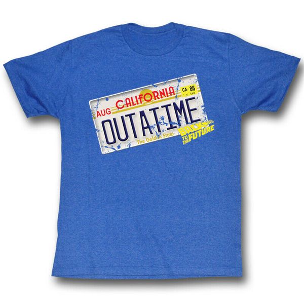 

back to the future outatime delorean plate licensed t shirt new trends tee shirt