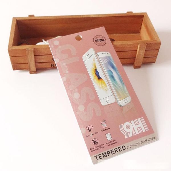 

500pcs universal packaging for 9h anti-shock tempered glass screen protector for iphone 6 6plus 7 7plus alcatel fierce 4 with ing