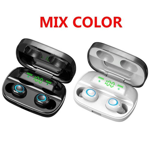 

s11 bluetooth headphones mini touch control wireless headset cell phone earphone with power bank stereo sports gaming mic earbud