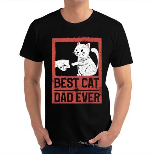 

европа топы рубашки best cat папа ever printed t рубашки 100% хлопок мужчины футболки мода на заказ с коротким рукавом топы тис