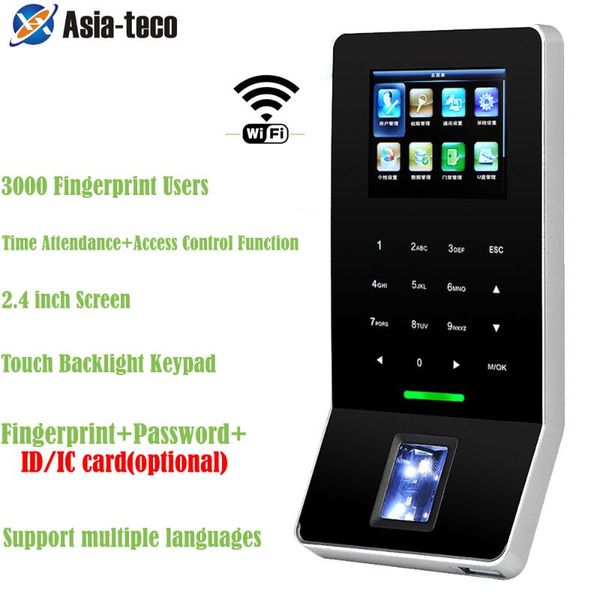 

fingerprint access control 2.4 inch lcd biometric wifi time attendance tcp/ip reader russian/arabic/french language