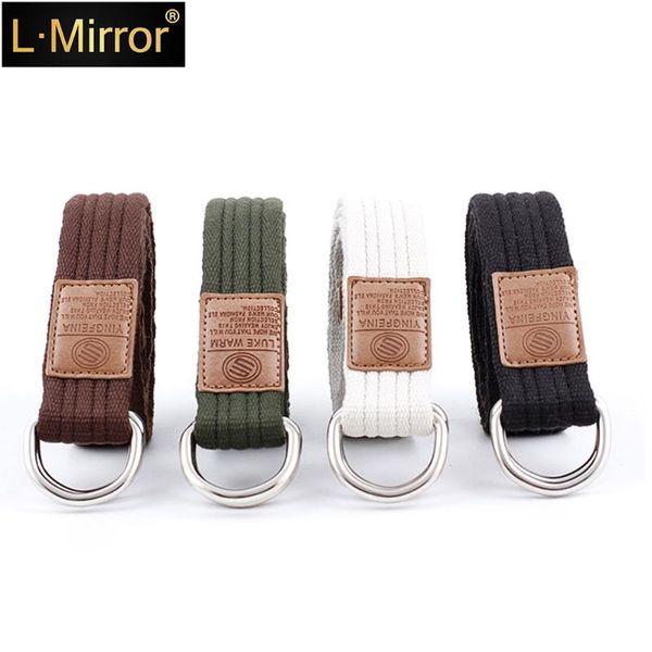 

l.mirror 1pcs no holes cloth waist belts men women fashion style lengthen with double alloy button locks, Black;brown