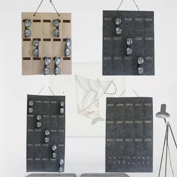 

bag display pouches multi jewelry hanging storage stand home sunglasses wall nxaak, Black