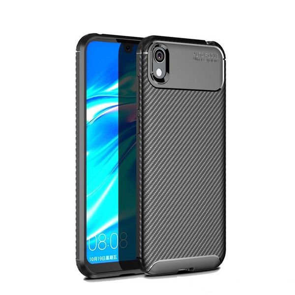 

tpu phone cover carbon fiber shock-proof phone case frosted concise mobile phone protective back cover for huawei 8s