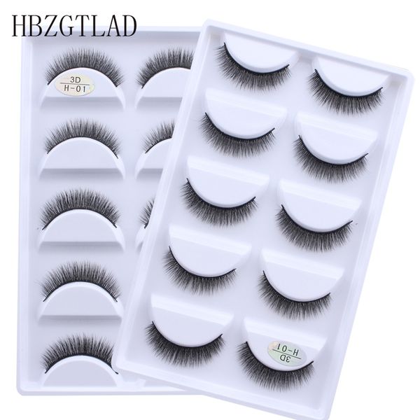 

new 5pairs 3d mink hair natural cross false eyelashes long messy makeup fake eye lashes extension make up beauty tools maquiagem