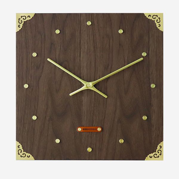 

modern mechanism wall clock nordic wooden simple silent square wall clock creative round relogio de parede clocks de50wc