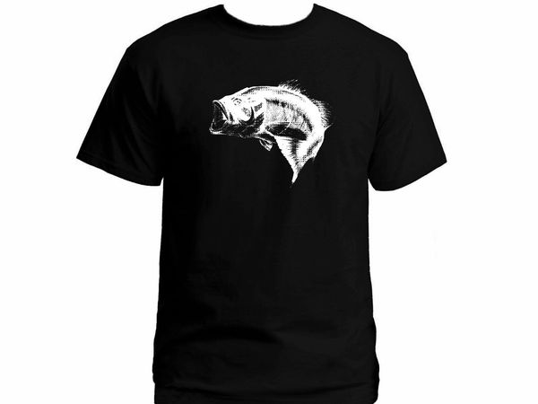 

2020 sea bass fish picture great gifts black customized t-shirt us xxl size