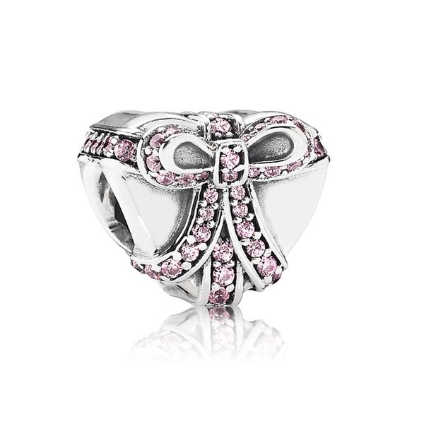 

authentic ale 925 sterling silver pink with love beads heart present charms with cubic zirconia fit pandora bracelets for diy jewelry making, Black
