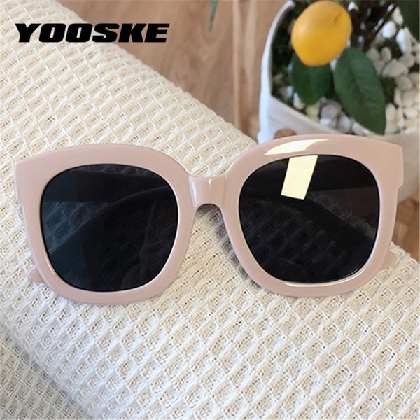

yooske oversized sunglasses women 2020 cat eye sun glasses vintage brand designer big frame uv400 eyewear female, White;black