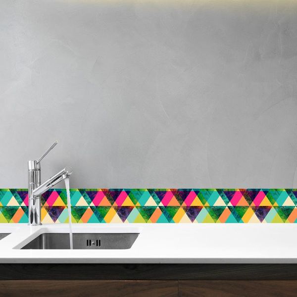 

funlife colorful wallpaper borders,3d wall borders self adhesive for corridor bathroom kitchen home decor,waterproof diy decal