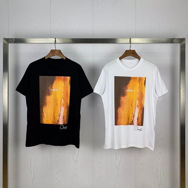 

20ss mens t shirt summer men women cotton short sleeve mens print t shirt tee black white, White;black