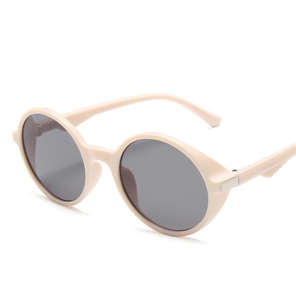 

2020 new round steampunk children's sunglasses boys girls thick frame goggle child sun glasses baby infantil uv400, White;black