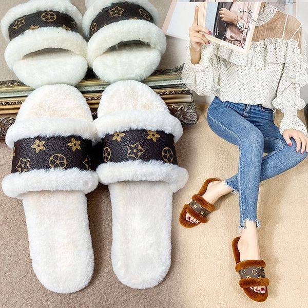 

fashionable one-word wool slippers fashionable women wool slippers beach slipper ladies woman shoes dhl, Black