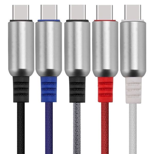 

quick charging cable type c micro usb cable zinc alloy braided usb cables 1m 3ft for samsung s8 s9 s10 htc lg
