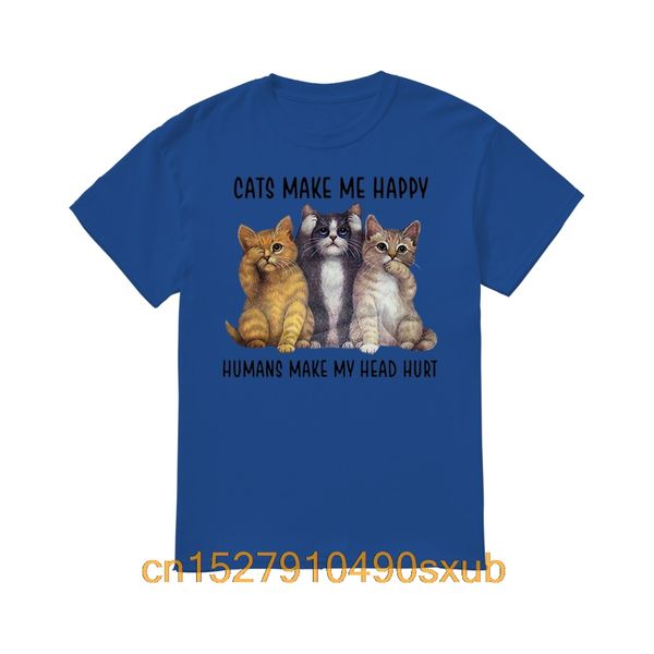 

cats make me happy humans make my head hurt shirt
