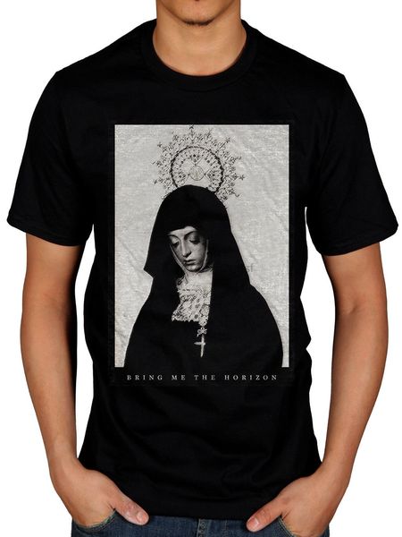 

official bring me the horizon nun t-shirt follow you happy song bmth merch tour