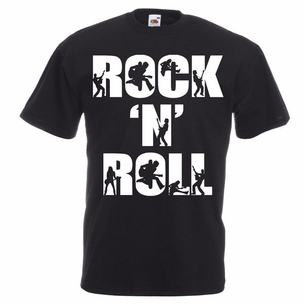 

2019 fashion rock n roll t-shirt music guitar drums drummer tee shirt