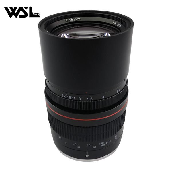 

wesleywsl lens 135mm f2.8 ef manual focus lens for canon eos200d 800d 6d 6d2 5d4 for nikon d3200 d3300 d5100 d5200 d5300 cameras