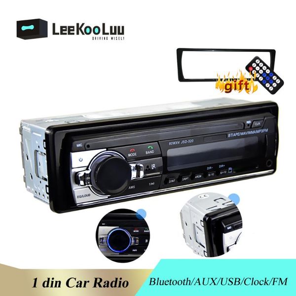 

leekooluu 1 din bluetooth car stereo radio aux/usb/sd/fm audio music stereo autoradio jsd-520 in-dash car mp3 multimedia player