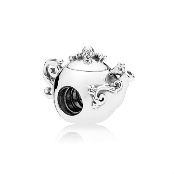

new 100% 925 sterling silver 1:1 authentic 797065cz enchanted tea pot charm bracelet original women jewelry gift, Black