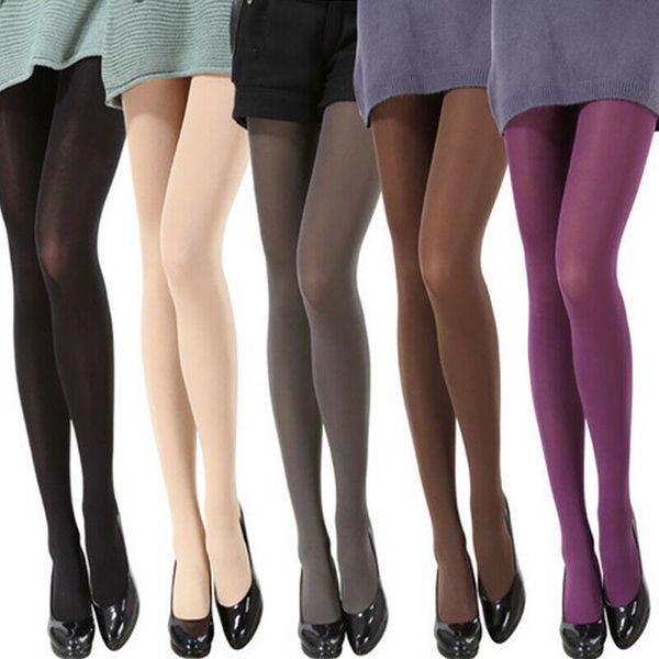 

socks & hosiery women fashion stocking 80d velvet seamless pantyhose large elastic long stockings candy color opaque tights 13 colors, Black;white