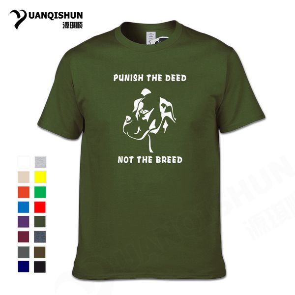 

punish the deed not the breed dog funny t shirt 2019 new fashion 16 colors cartoon printing short sleeve t-shirt mens clothing