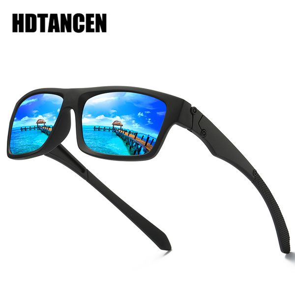 

hdtancen polarized sunglasses men designer driving square frame sun glasses fashion male fishing eyewear glasses gafas de sol, White;black