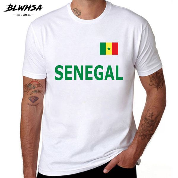 

blwhsa senegal men flag t-shirt casual cotton men's t shirt summer short sleeve fitness o neck tee shirt male