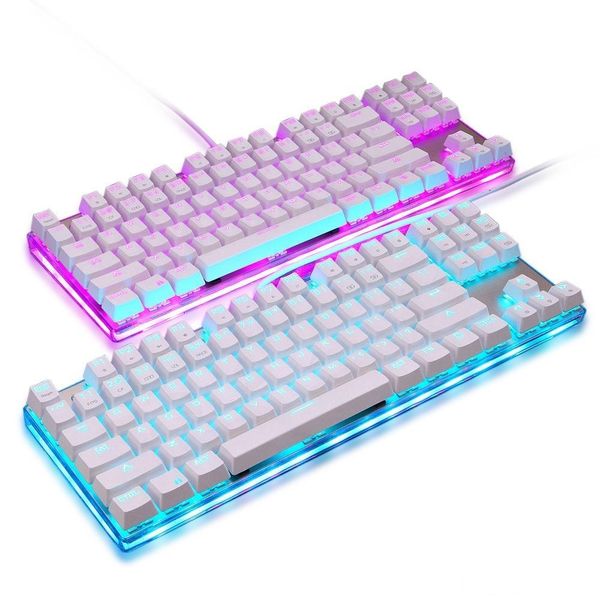 

keyboards motospeed k87s mechanical gaming keyboard supporting rgb backlight programmable 87 keys for pc computer blue switch white tb