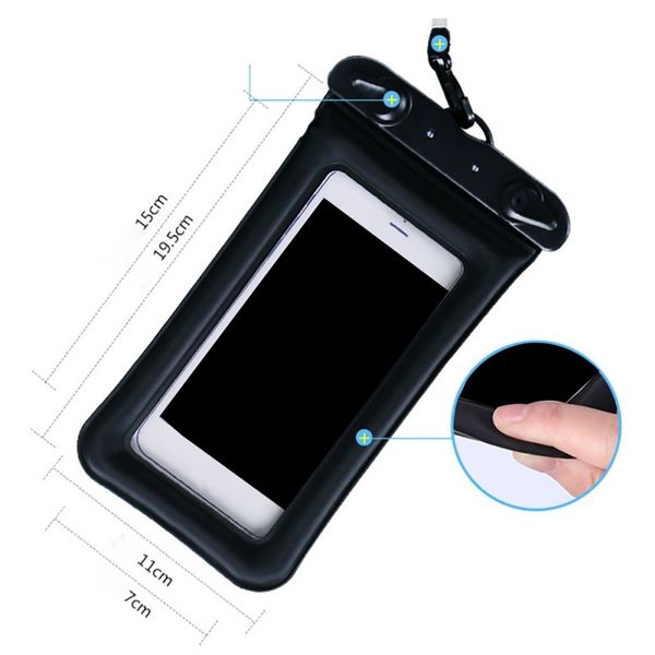 

swimming waterproof mobile phone bag multifunction mini underwater mobile phone cases bag 6 inch smart dry pouch universal diving drift