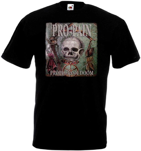 

pro pain - prophets of doom t-shirt black all sizes s-3xl t shirt men black short sleeve cotton hip hop t-shirt print