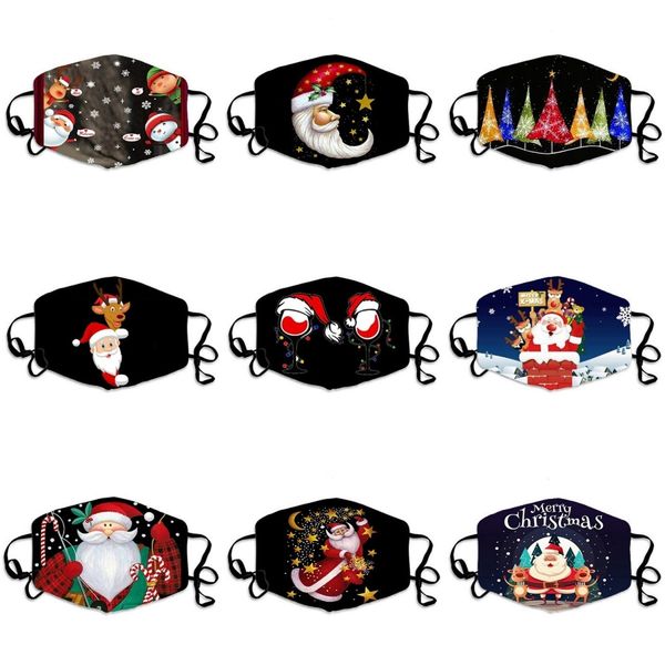 

washable dustproof creative printing mask riding anti-fog outdoor sports mask can replace#556, Black