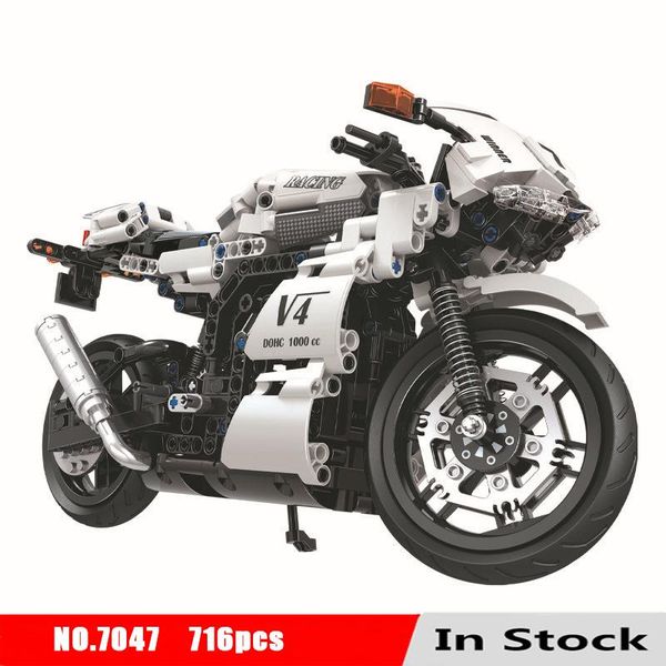 

bricks series xmas 716pcs building for technic gifts diy racing toys blocks bike white diy kid motorcycle motor qylkcz mywjqq