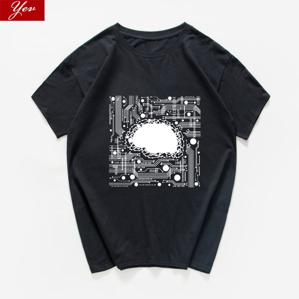 

ai artificial intelligence graphic brain t-shirt men 100% cotton science and technology funny t shirt streetwear hip hop hipster