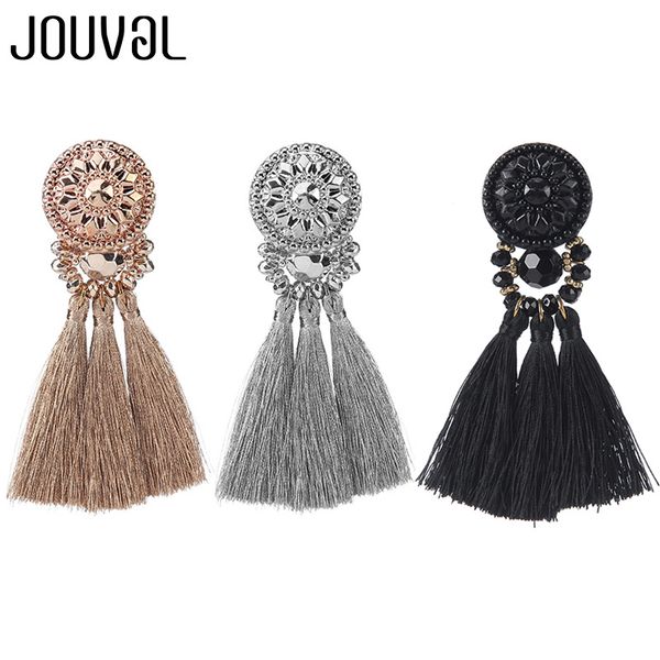 

tassel earrings female gold/silver/black 19 colors drop earrings for women bohemia handmade plastic beads brincos