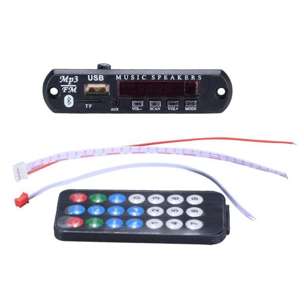 

автомобильный стерео модуль dc12v mp3 decoder board sd audio usb tf aux fm-радио пульт ду с цифровым дисплеем