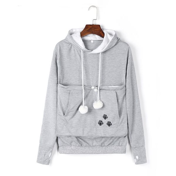 

mewgaroo nyangaroo cat dog pet casual kangaroo coat hoodies sweatershirts kangaroo grey cat casual hoodie sweatershirts, Black
