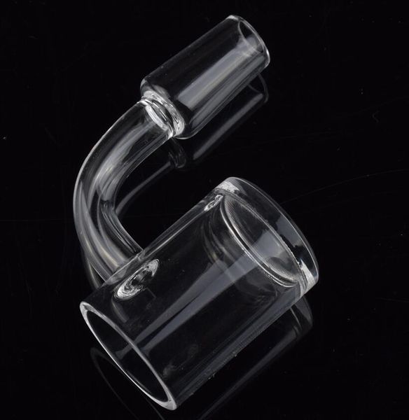 4mm fundo transparente topo plano 4590 graus prego de quartzo 10mm 14mm 18mm prego de quartzo sem domo para Bong Dab Rigs