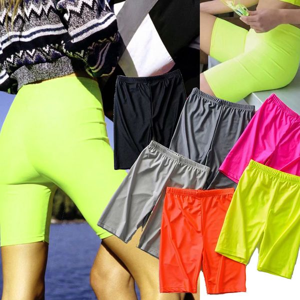 

women yoga sports skinny fit active gym wear slim biker shorts, White;red