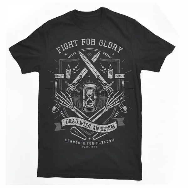 

fight for glory pirate skelenton sword hands fight mashup tshirt tee dtg