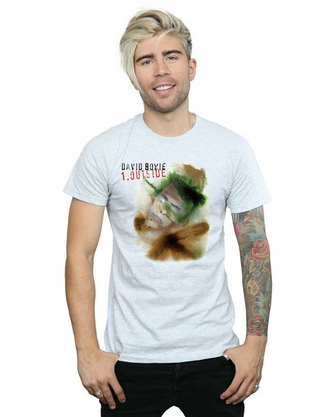 

david bowie men's outside album cover t-shirt large size tee shirt