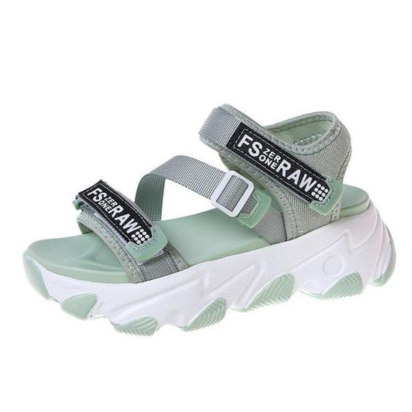 

women air mesh sandals summer comfortable wedge ladies shoes fashionable sport open-toed female casual footwear wj067, Black