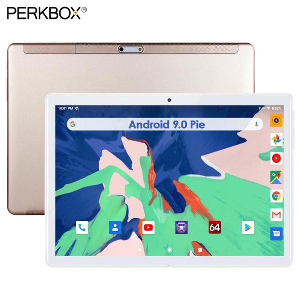 

10 inch tablet android 9 tempered glass 10 inch 1280*800 ips hd wifi bluetooth dual sim cards phone media pad for kids gift