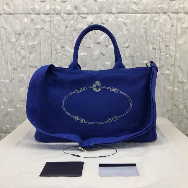 

2020 canvas tote escale bag billetera de diseñador book tote pra deep blue beach boite bag letter thread fashion handbag handle bag